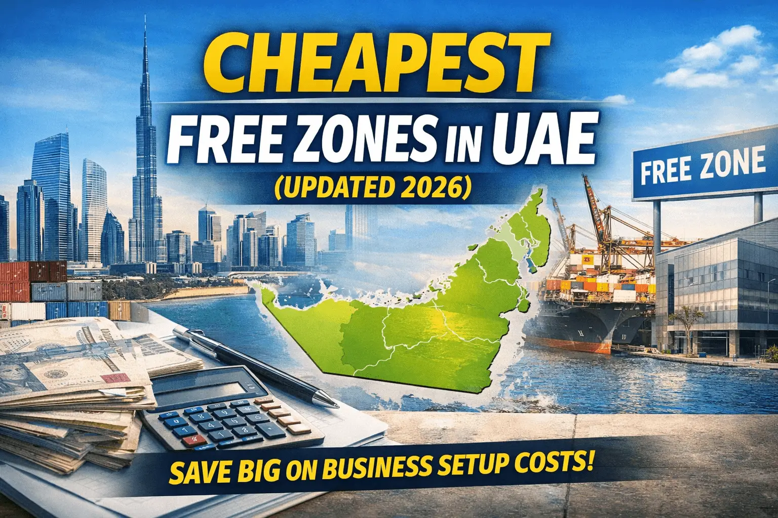 Cheapest Free Zones in UAE (Updated 2026): A Practical, Data-Driven Guide for Entrepreneurs