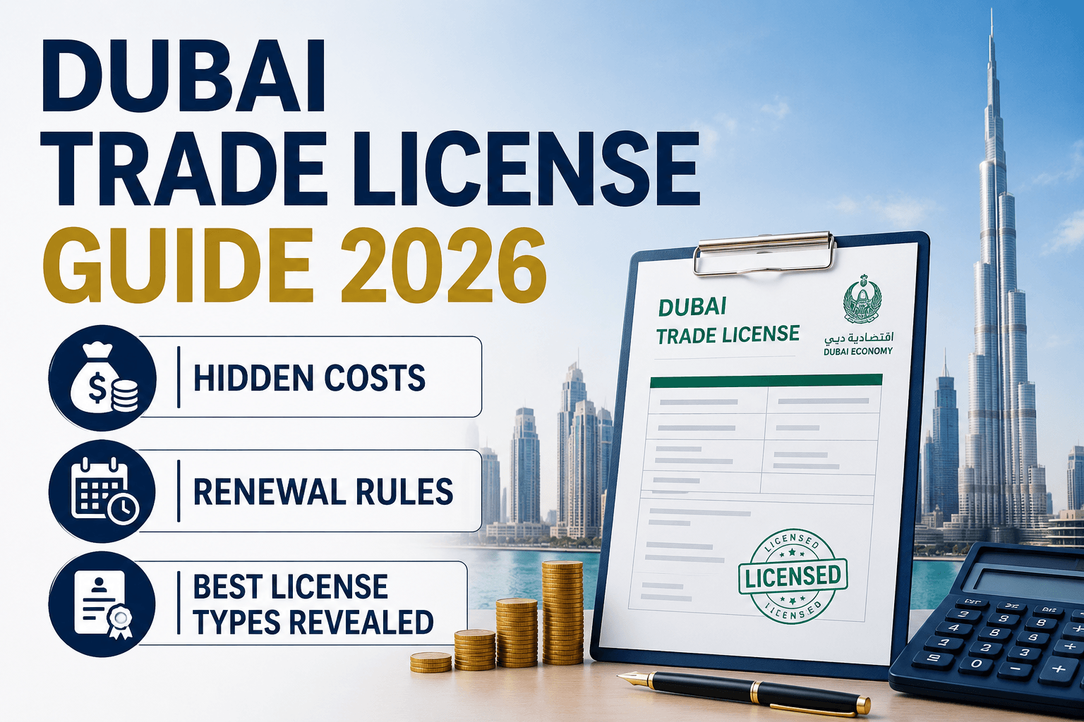 Dubai Trade License Guide 2026: Hidden Costs, Renewal Rules & Best License Types Revealed